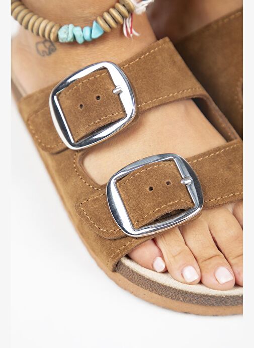 Manijero Taba Kadın Süet Terlik MNJ.010.13 - Görsel 4