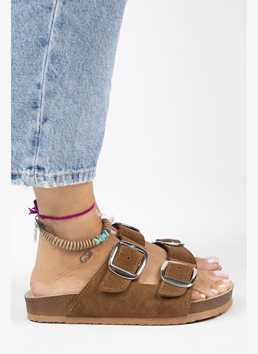 Manijero Taba Kadın Süet Terlik MNJ.010.13 - Görsel 6