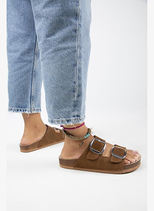 Manijero Taba Kadın Süet Terlik MNJ.010.13 - Görsel 7