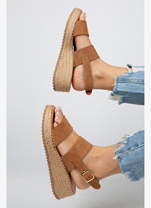 Manijero Taba Kadın Deri Espadril MNJ.026.03 - Görsel 3