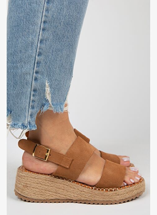 Manijero Taba Kadın Deri Espadril MNJ.026.03 - Görsel 5