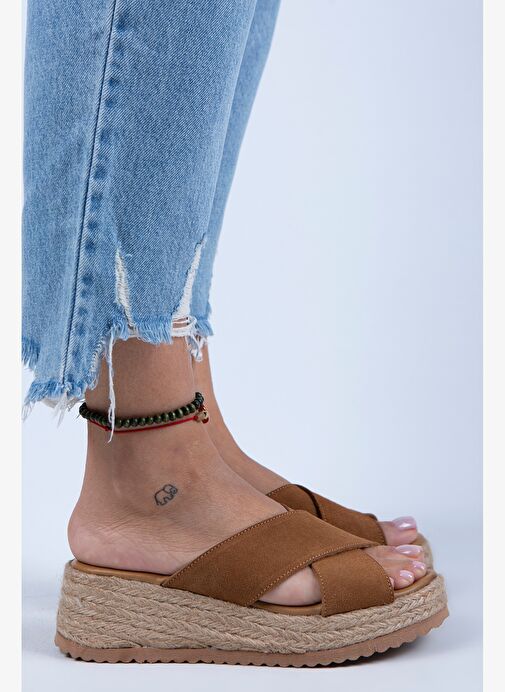 Manijero Taba Kadın Süet Terlik MNJ.079.03 - Görsel 3