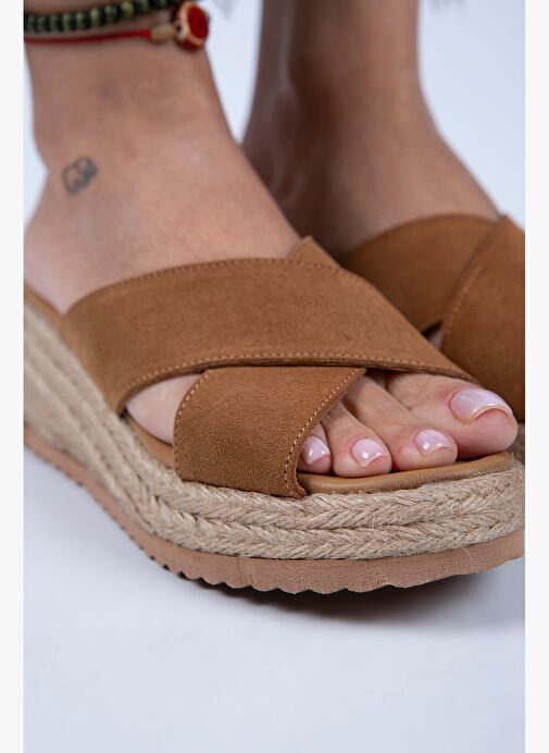 Manijero Taba Kadın Süet Terlik MNJ.079.03 - Görsel 5