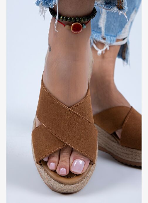 Manijero Taba Kadın Süet Terlik MNJ.079.03 - Görsel 6