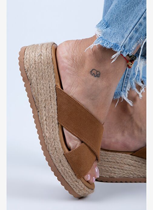 Manijero Taba Kadın Süet Terlik MNJ.079.03 - Görsel 8