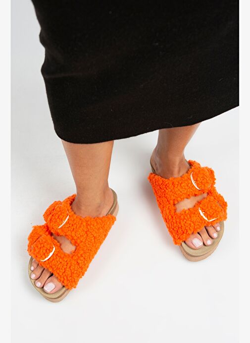 Manijero Turuncu Kadın Terlik MNJ.109.05 - Görsel 2