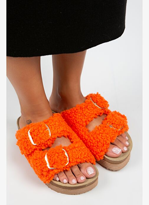 Manijero Turuncu Kadın Terlik MNJ.109.05 - Görsel 4