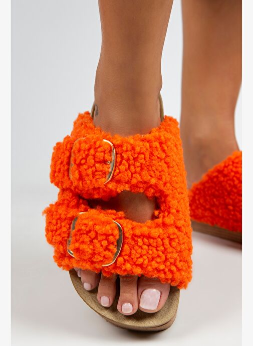 Manijero Turuncu Kadın Terlik MNJ.109.05 - Görsel 6