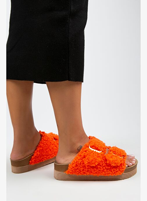 Manijero Turuncu Kadın Terlik MNJ.109.05 - Görsel 7