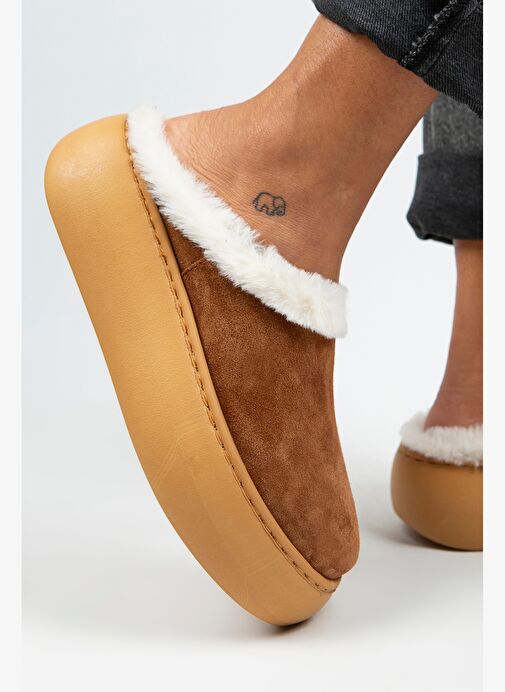 Manijero Taba Kadın Deri Terlik MNJ.110.01 - Görsel 2