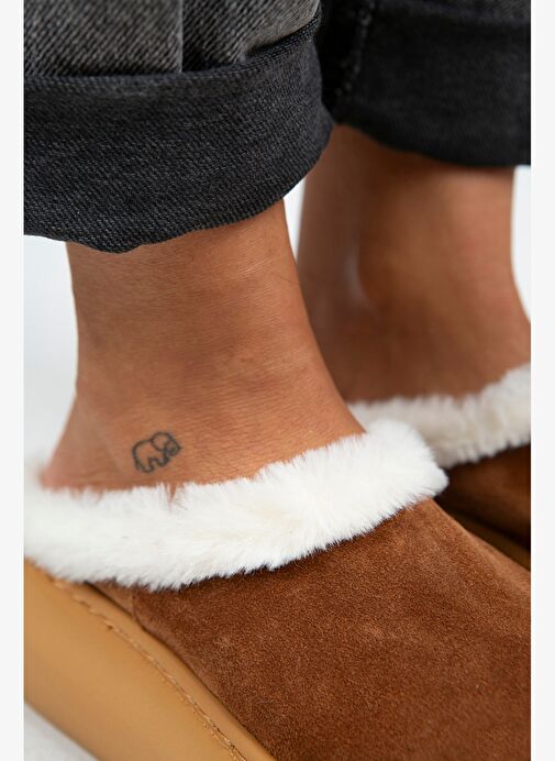 Manijero Taba Kadın Deri Terlik MNJ.110.01 - Görsel 5