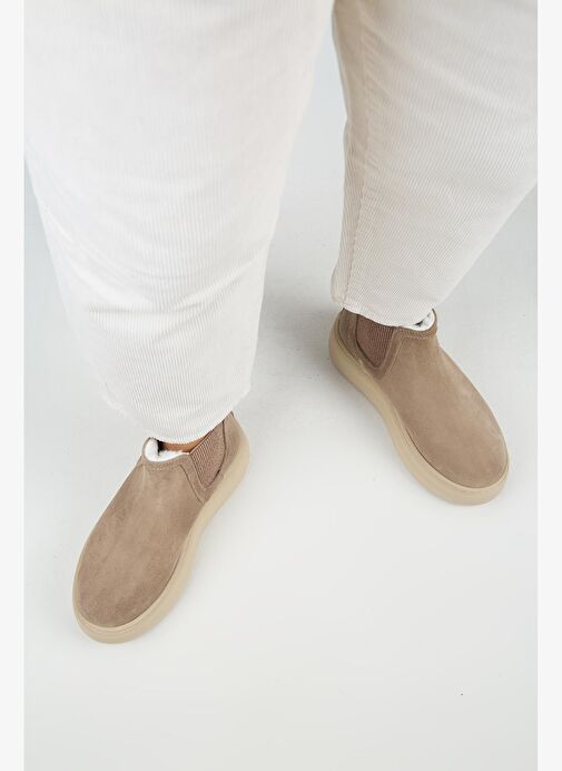 Manijero Ove Kadın Hakiki Deri Lastikli İçi Kürklü Vizon Bot - Görsel 8