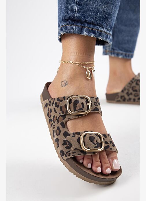 Manijero Vizon Kadın Deri Terlik MNJ.128.01 - Görsel 2