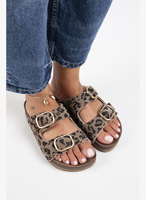 Manijero Vizon Kadın Deri Terlik MNJ.128.01 - Görsel 4