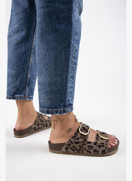 Manijero Vizon Kadın Deri Terlik MNJ.128.01 - Görsel 7