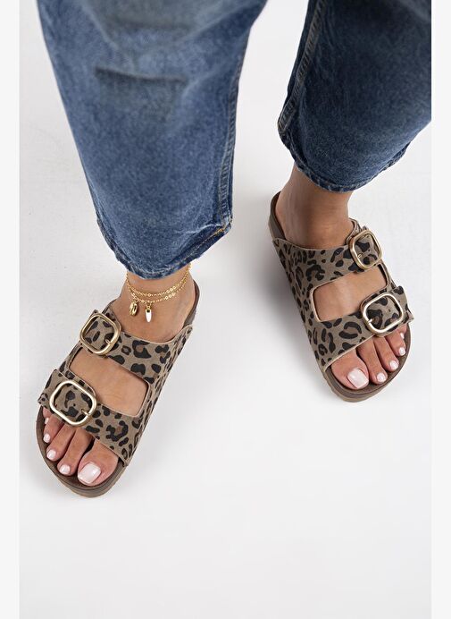 Manijero Vizon Kadın Deri Terlik MNJ.128.01 - Görsel 8