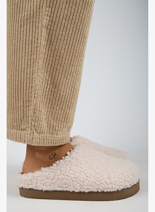 Manijero (Orlina) Kadın Tedy Sabo Platform Bej Terlik - Görsel 2