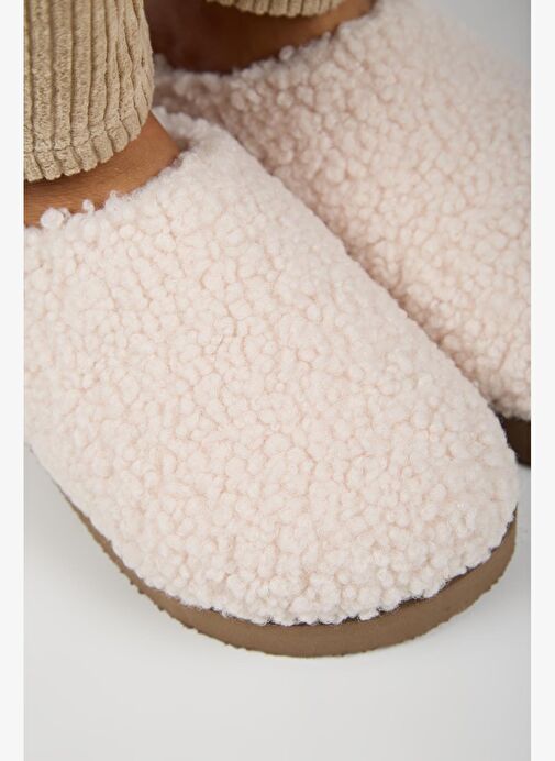 Manijero (Orlina) Kadın Tedy Sabo Platform Bej Terlik - Görsel 4