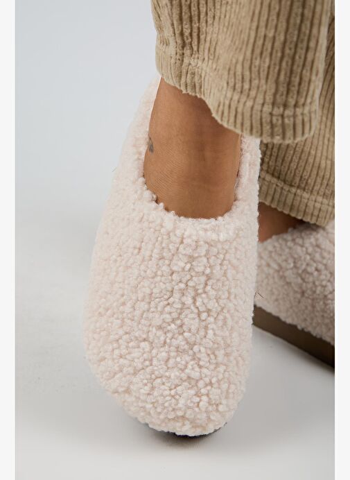 Manijero (Orlina) Kadın Tedy Sabo Platform Bej Terlik - Görsel 5