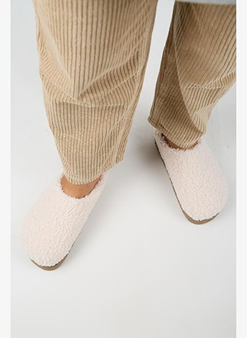 Manijero (Orlina) Kadın Tedy Sabo Platform Bej Terlik - Görsel 8