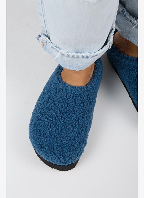 Manijero (Orlina) Kadın Tedy Sabo Platform Gece Mavisi Terlik - Görsel 9