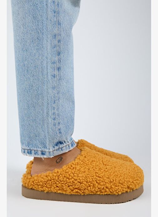 Manijero (Orlina) Kadın Tedy Sabo Platform Hardal Terlik - Görsel 2