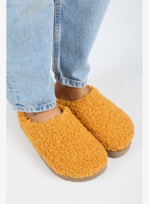 Manijero (Orlina) Kadın Tedy Sabo Platform Hardal Terlik - Görsel 3