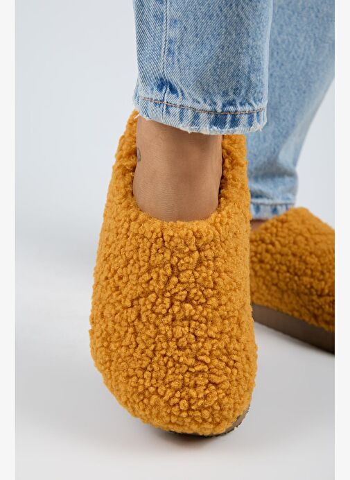 Manijero (Orlina) Kadın Tedy Sabo Platform Hardal Terlik - Görsel 6