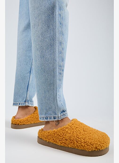 Manijero (Orlina) Kadın Tedy Sabo Platform Hardal Terlik - Görsel 7