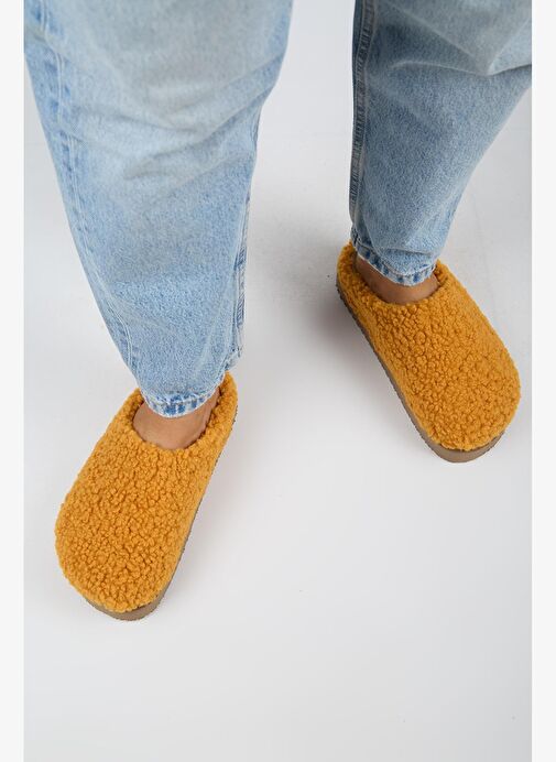 Manijero (Orlina) Kadın Tedy Sabo Platform Hardal Terlik - Görsel 8