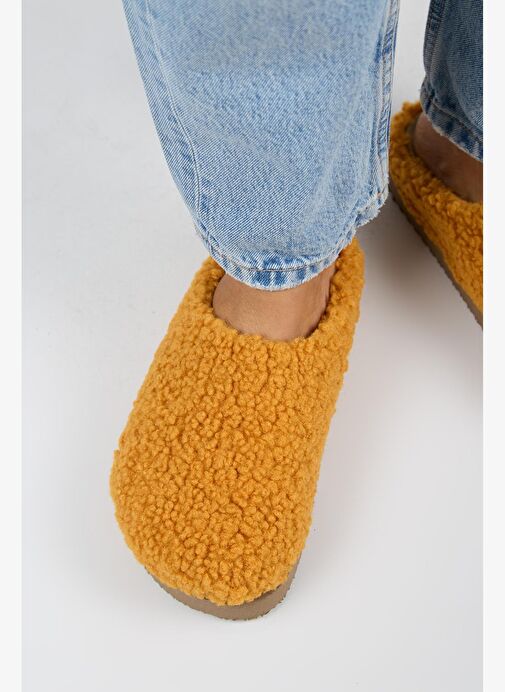 Manijero (Orlina) Kadın Tedy Sabo Platform Hardal Terlik - Görsel 9