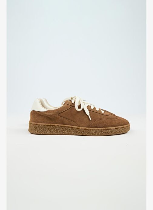 Krahe Palminteri 2 Erkek Hakiki Deri Bağcıklı Kum-Ekru Sneakers - Görsel 3