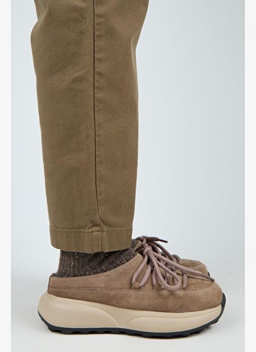 Manijero Koralia Kadın Hakiki Deri Sabo Vizon Terlik - Görsel 2