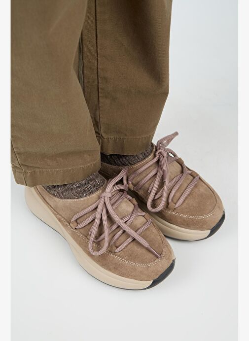 Manijero Koralia Kadın Hakiki Deri Sabo Vizon Terlik - Görsel 3