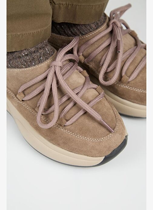 Manijero Koralia Kadın Hakiki Deri Sabo Vizon Terlik - Görsel 4