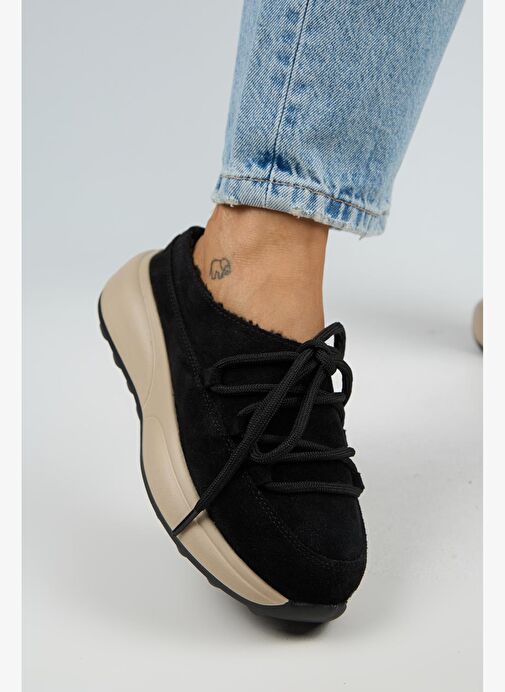 Manijero Koralia Kadın Hakiki Deri Sabo Siyah Terlik - Görsel 5