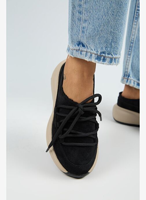 Manijero Koralia Kadın Hakiki Deri Sabo Siyah Terlik - Görsel 6