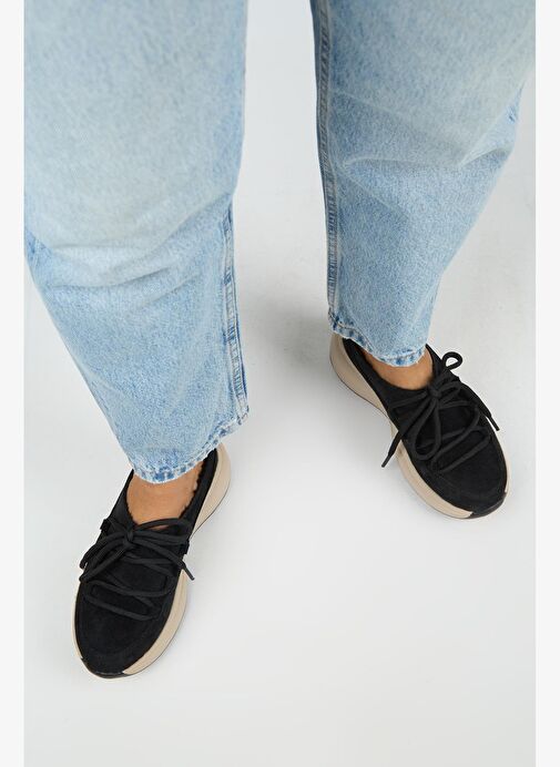 Manijero Koralia Kadın Hakiki Deri Sabo Siyah Terlik - Görsel 9