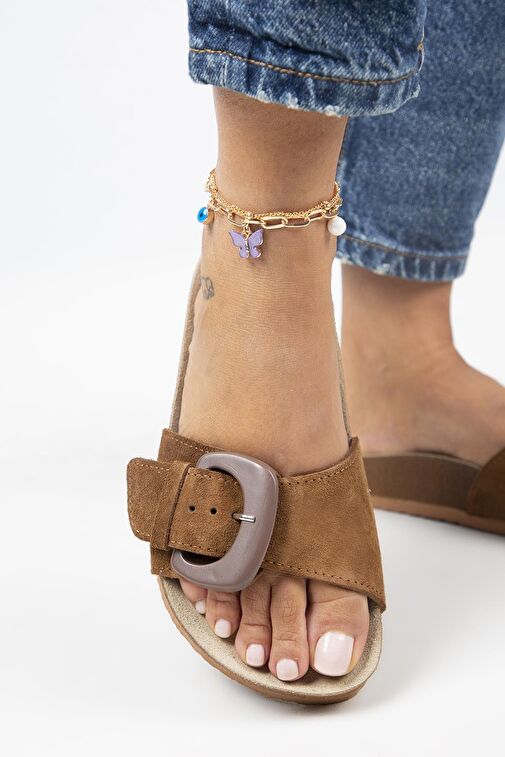 Manijero Taba Kadın Süet Terlik MNJ.001.03 - Görsel 6