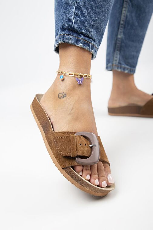 Manijero Taba Kadın Süet Terlik MNJ.001.03 - Görsel 7