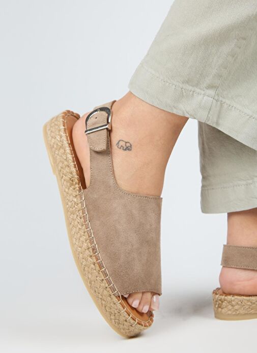 Manijero Vizon Kadın Süet Sandalet MNJ.007.01 - Görsel 2