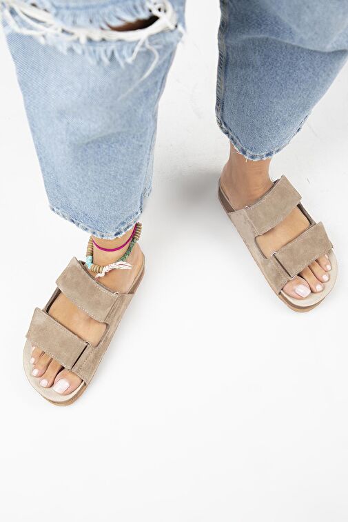 Manijero Vizon Kadın Süet Terlik MNJ.009.01 - Görsel 8