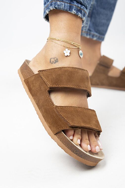 Manijero Taba Kadın Süet Terlik MNJ.009.02 - Görsel 2