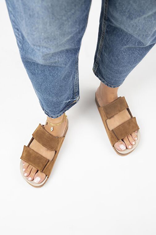 Manijero Taba Kadın Süet Terlik MNJ.009.02 - Görsel 3