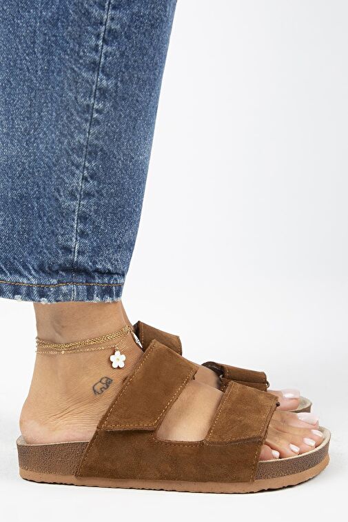 Manijero Taba Kadın Süet Terlik MNJ.009.02 - Görsel 4