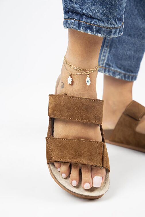 Manijero Taba Kadın Süet Terlik MNJ.009.02 - Görsel 7