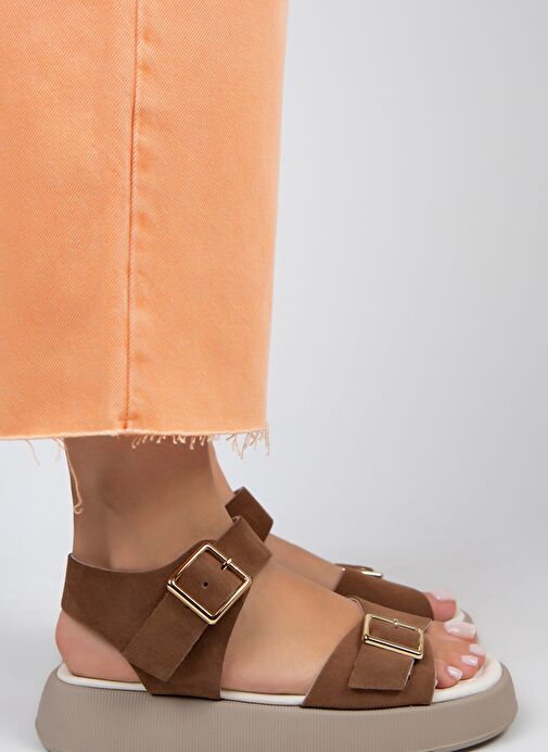 Manijero Taba Kadın Deri Sandalet MNJ.032.05 - Görsel 2