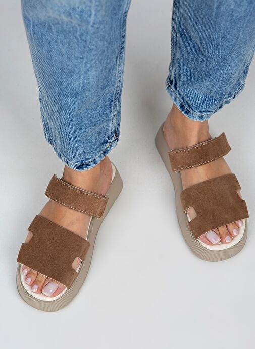 Manijero Taba Kadın Süet Terlik MNJ.031.11 - Görsel 6