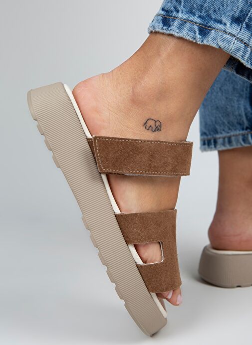 Manijero Taba Kadın Süet Terlik MNJ.031.11 - Görsel 2