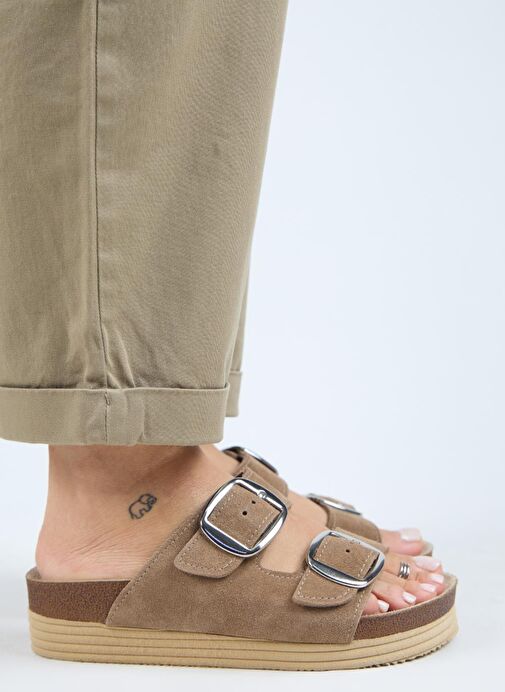 Manijero Vizon Kadın Süet Terlik MNJ.038.10 - Görsel 2